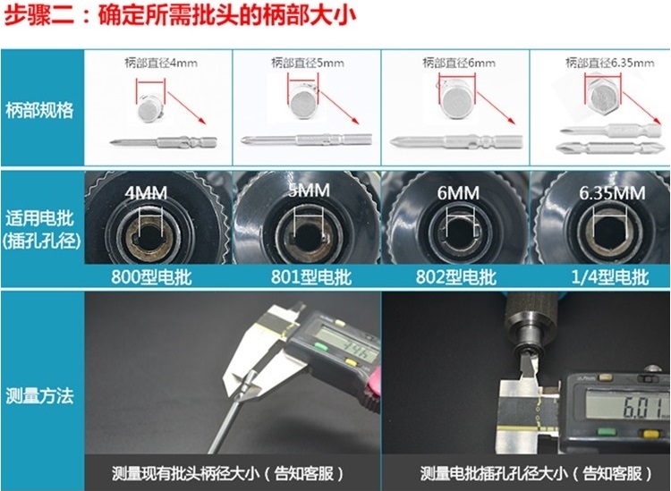 電批頭規(guī)格型號